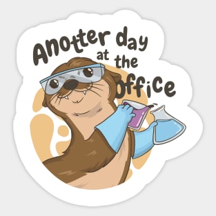 AnOtter Day at the Office Funny Science Geek Sticker